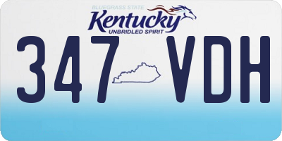 KY license plate 347VDH