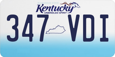 KY license plate 347VDI