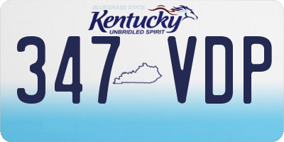 KY license plate 347VDP
