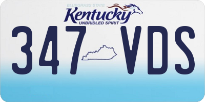 KY license plate 347VDS