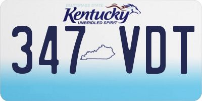 KY license plate 347VDT