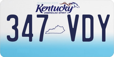 KY license plate 347VDY