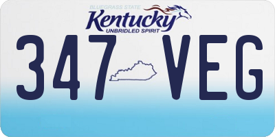 KY license plate 347VEG