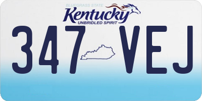 KY license plate 347VEJ