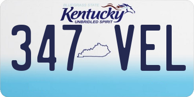 KY license plate 347VEL