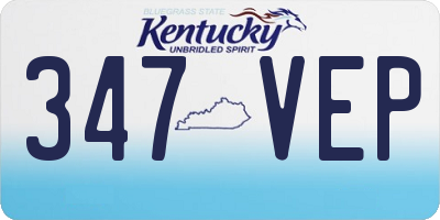 KY license plate 347VEP