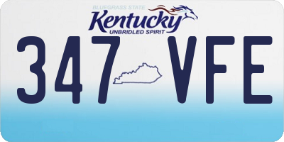 KY license plate 347VFE