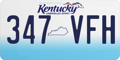 KY license plate 347VFH