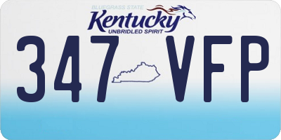 KY license plate 347VFP