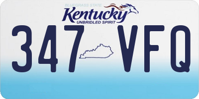 KY license plate 347VFQ