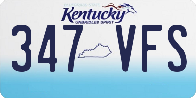 KY license plate 347VFS