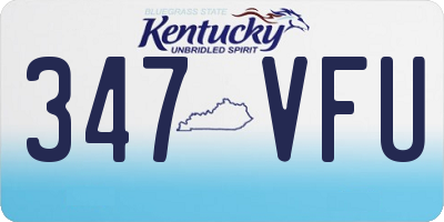 KY license plate 347VFU