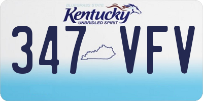 KY license plate 347VFV