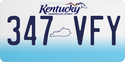 KY license plate 347VFY