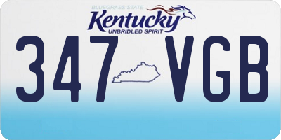 KY license plate 347VGB