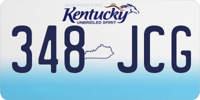 KY license plate 348JCG