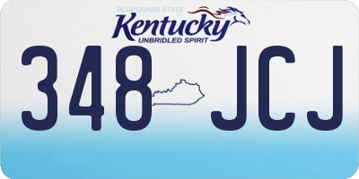 KY license plate 348JCJ