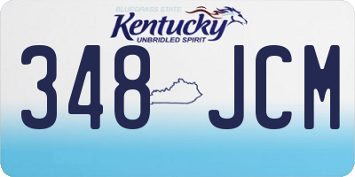 KY license plate 348JCM