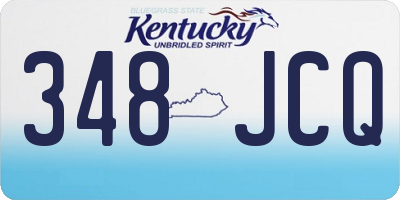 KY license plate 348JCQ