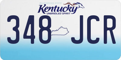 KY license plate 348JCR