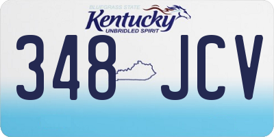 KY license plate 348JCV