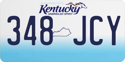 KY license plate 348JCY