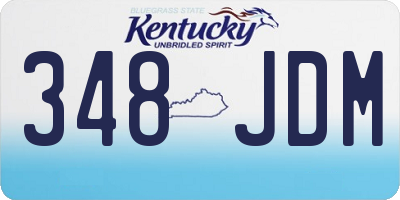 KY license plate 348JDM