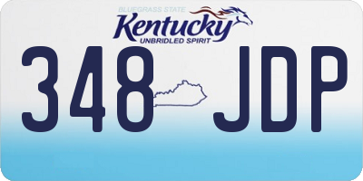 KY license plate 348JDP