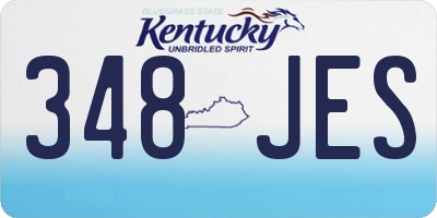 KY license plate 348JES