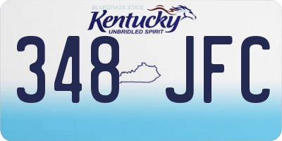 KY license plate 348JFC