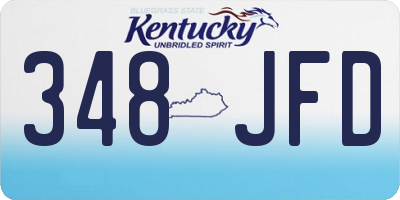 KY license plate 348JFD