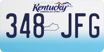 KY license plate 348JFG