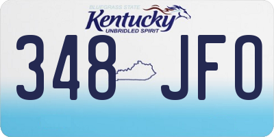 KY license plate 348JFO
