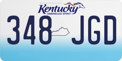 KY license plate 348JGD