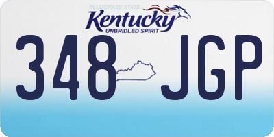 KY license plate 348JGP