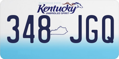 KY license plate 348JGQ