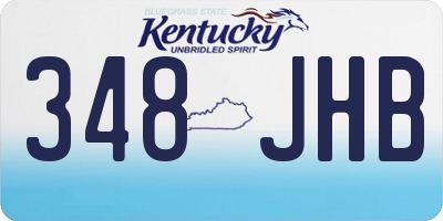 KY license plate 348JHB