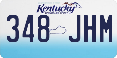 KY license plate 348JHM