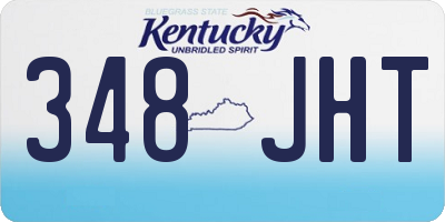 KY license plate 348JHT