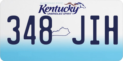 KY license plate 348JIH