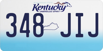 KY license plate 348JIJ