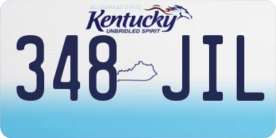 KY license plate 348JIL