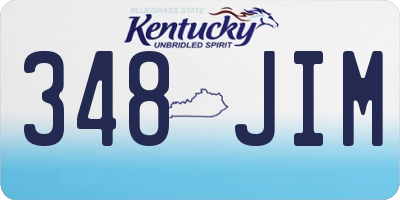 KY license plate 348JIM