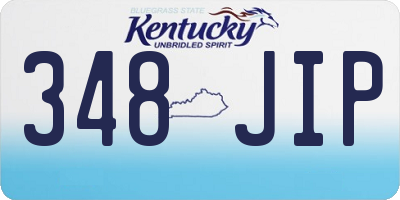 KY license plate 348JIP