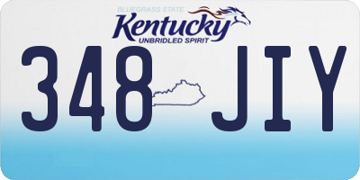 KY license plate 348JIY