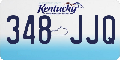 KY license plate 348JJQ