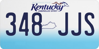 KY license plate 348JJS