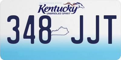KY license plate 348JJT