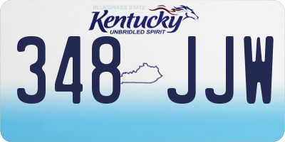 KY license plate 348JJW
