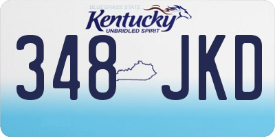 KY license plate 348JKD